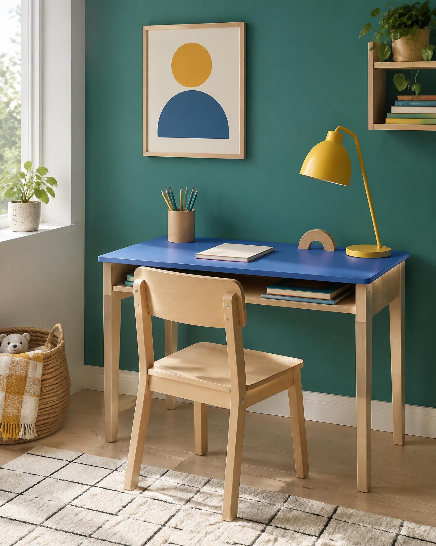 Study desk delivered and set up in a calm room